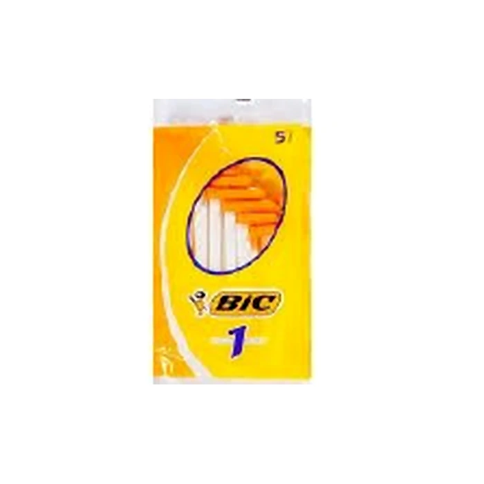 BIC BIC SINGLE DISPOSABLE RAZOR 5 PC POUCH 5X40 NORMAL 05027