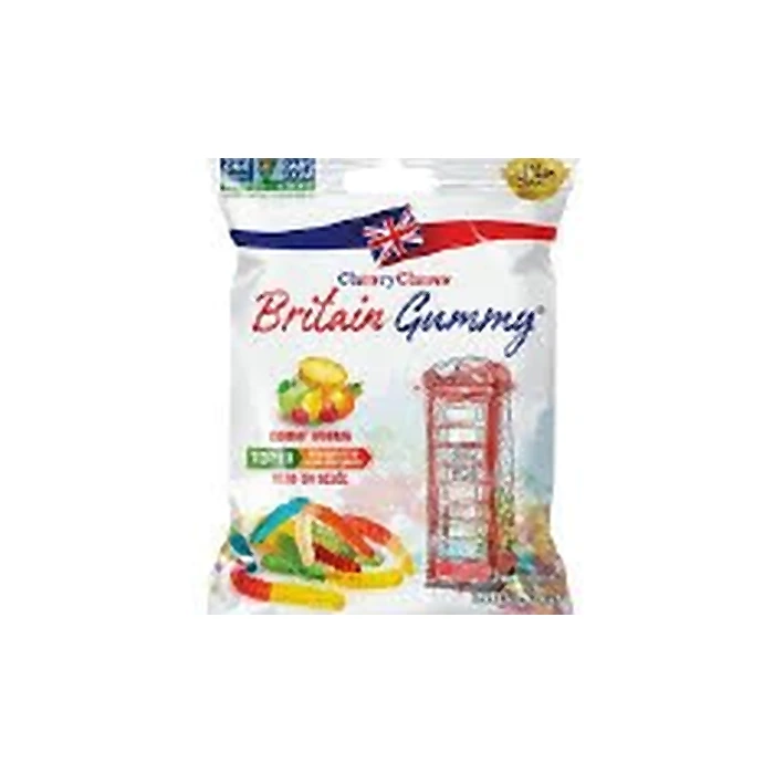 BRITAIN GUMMY GUMMY WORMS 80G CASE 48