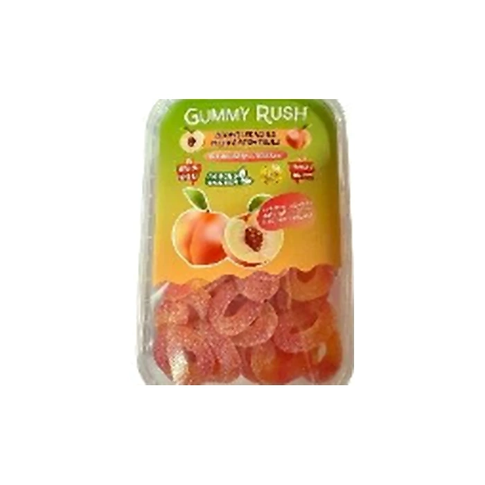 GUMMY RUSH ATOMIC PEACHES GUMMY TUBS (285G X 12)