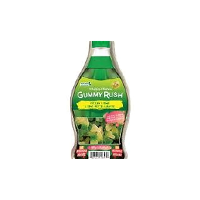 GUMMY RUSH COLA BOTTLE TUBS - FIZZY LIME BOTTLE CASE 12PCS