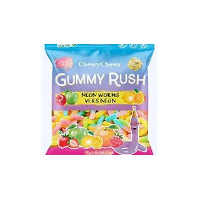 GUMMY RUSH GUMMY RUSH - NEON WORMS (90G X 48)