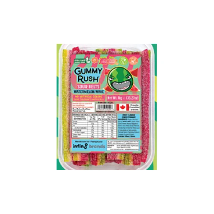 GUMMY RUSH WATERMELON WAVE SOUR BELT TUBS 285G CASE 12PCS