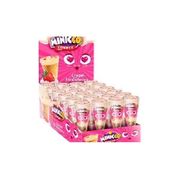 MINICCO CORNET STRAWBERRY CORNET 24PCS X 4 BOXES